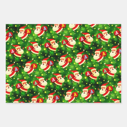 Personalisierte Monogramm-Initialzündung auf der S Geschenkpapier Set (Vorderseite)