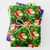 Personalisierte Monogramm-Initialzündung auf der S Geschenkpapier Set (Beispiel)