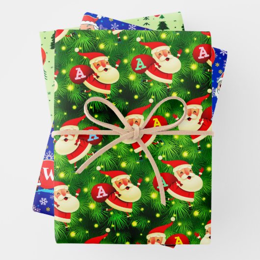 Personalisierte Monogramm-Initialzündung auf der S Geschenkpapier Set (Beispiel)