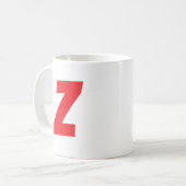Personalisierte Monogramm Kaffeetasse (Vorderseite Links)