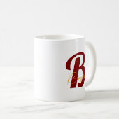 Personalisierte Monogramm Kaffeetasse (VorderseiteRechts)