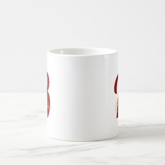 Personalisierte Monogramm Kaffeetasse (Mittel)