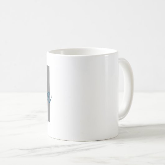 Personalisierte Monogramm Kaffeetasse (VorderseiteRechts)