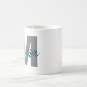 Personalisierte Monogramm Kaffeetasse (Mittel)