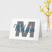 Personalisierte Monogramm Karte (Gelbe Blume)