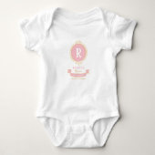 Personalisierte monogramm-Keepsakes Baby Strampler (Vorderseite)