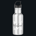 Personalisierte Monogramm-Kinder zurück in die Sch Edelstahlflasche<br><div class="desc">Schicken Sie Ihre Kinder stilvoll zurück in die Schule mit diesen stilvollen monogramm-Flaschen. Ideal für Ausflüge zum Park,  zum Strand,  zum Sport und zu Picknicks. Die Flasche enthält Ihre Kinder Initial und Name,  alle Schriftart Stile,  Textgröße und -farbe können durch Anklicken des Links nach der Personalisierung angepasst werden.</div>