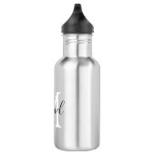 Personalisierte Monogramm-Kinder zurück in die Sch Edelstahlflasche (Rechts)