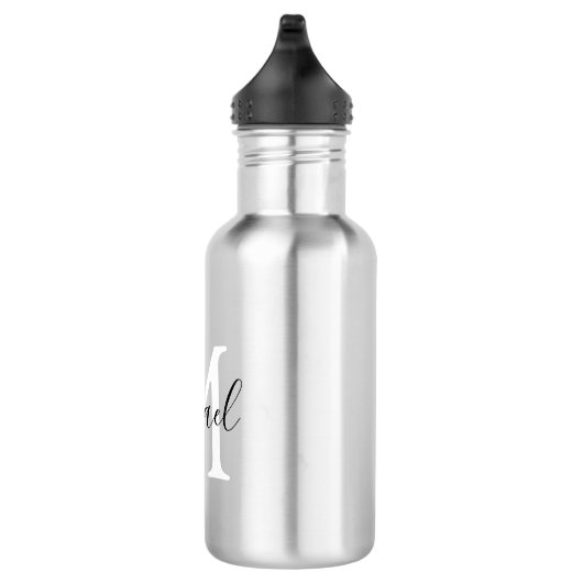 Personalisierte Monogramm-Kinder zurück in die Sch Edelstahlflasche (Rechts)