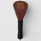 Personalisierte Monogramm-Klassik-Leder-Optik Golf Headcover (Vorderseite)