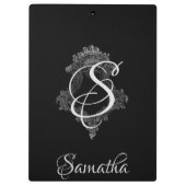 Personalisierte Monogramm Klemmbrett (Rückseite)