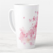 Personalisierte Monogramm-Latte-Tasse | Moderne Bl Milchtasse (Linke Ecke)