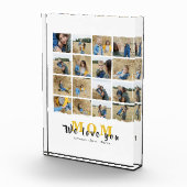 Personalisierte Monogramm-Liebe Mama 16 Mütter Fot Fotoblock (Rechts)