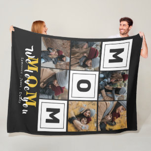 Personalisierte Monogramm-Liebe Sie Mama Fotos F Fleecedecke