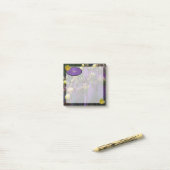 Personalisierte Monogramm Lila Kaktus Gelbe Blumen Post-it Klebezettel (Auf Schreibtisch)