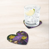 Personalisierte Monogramm Lila Kaktus Gelbe Blumen Untersetzer (Vor Ort)