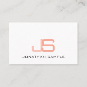 Personalisierte Monogramm Moderne Elegante Vorlage Visitenkarte