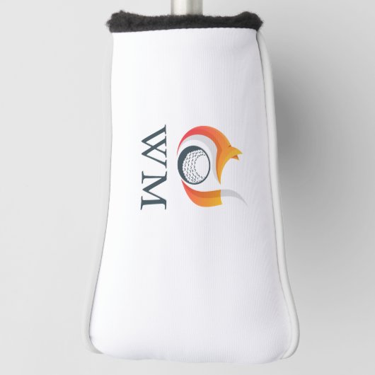 Personalisierte Monogramm, moderne Fox- und Ball-F Golf Headcover (Rotieren 90)