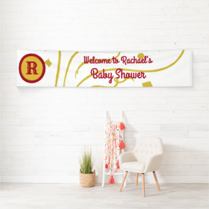 Personalisierte Monogramm Name Confetti Babydusche Banner
