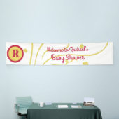 Personalisierte Monogramm Name Confetti Babydusche Banner (Messeveranstaltung)