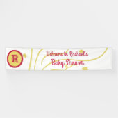 Personalisierte Monogramm Name Confetti Babydusche Banner (Horizontal)