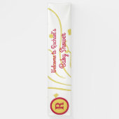 Personalisierte Monogramm Name Confetti Babydusche Banner (Vertikal)
