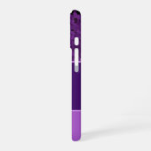 Personalisierte Monogramm Name Lila Sequenzen Stre iPhone 16 Hülle (Linke Seite)