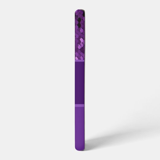 Personalisierte Monogramm Name Lila Sequenzen Stre Samsung Galaxy Hülle (Linke Seite)