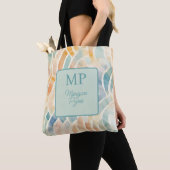 Personalisierte Monogramm Name Wasserfarbwaagen Tasche (Von Nahem)