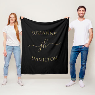 Personalisierte Monogramm-Namens-Fleece-Decke Fleecedecke