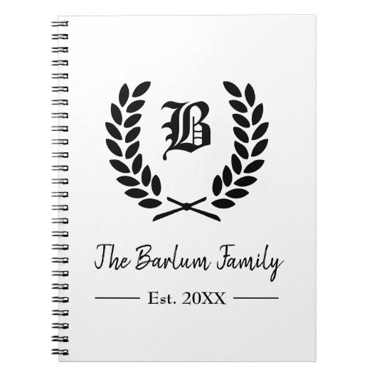 Personalisierte Monogramm Notizblock (Vorderseite)