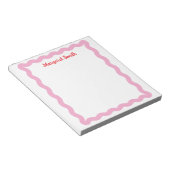Personalisierte Monogramm-Notizblöcke mit Muschelr Notizblock (angewinkelt)