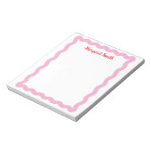 Personalisierte Monogramm-Notizblöcke mit Muschelr Notizblock (Rotiert)