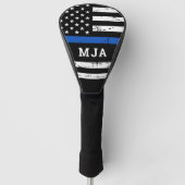 Personalisierte Monogramm-Polizei für die dünne bl Golf Headcover (Vorderseite)