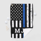 Personalisierte Monogramm-Polizei für die dünne bl Golfhandtuch (Insitu)