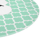 Personalisierte Monogramm Quatrefolienprägung und  Schneidebrett (Ecke)