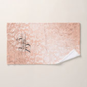 Personalisierte Monogramm-Rose Gold-Damaskus Badhandtuch Set (Handtuch)