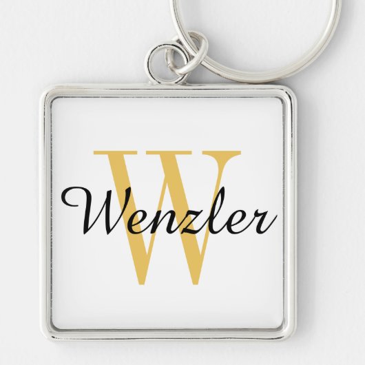 Personalisierte Monogramm Schlüsselanhänger (Vorne)