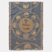 Personalisierte Monogramm-Schraubenlehne Decke (Vorderseite Vertikal)