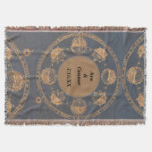 Personalisierte Monogramm-Schraubenlehne Decke (Vorderseite)