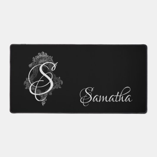 Personalisierte Monogramm Schreibtischunterlage (Vorderseite)