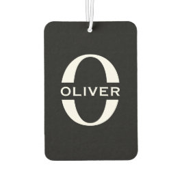 Personalisierte Monogramm Schwarz-Weiß-Bezeichnung Autolufterfrischer