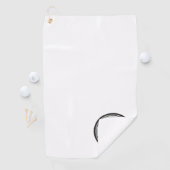 Personalisierte Monogramm Schwarz/Weiß Golfhandtuch (Insitu)