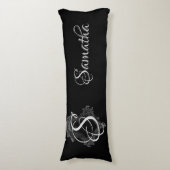 Personalisierte Monogramm Seitenschläferkissen (Vorderseite Vertikal)