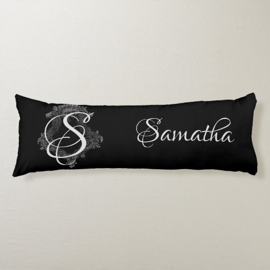 Personalisierte Monogramm Seitenschläferkissen (Vorderseite)