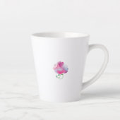 Personalisierte Monogramm-Skriptname Latte-Tasse Milchtasse (Rechts)