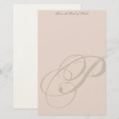 Personalisierte Monogramm-Stationierung Briefpapier (Vorne/Hinten)