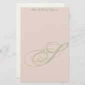 Personalisierte Monogramm-Stationierung Briefpapier (Vorne/Hinten)