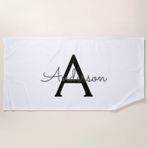 personalisierte Monogramm Strandtuch