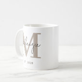 Personalisierte Monogramm-Tasse als Geschenk für K Kaffeetasse (Vorderseite Links)